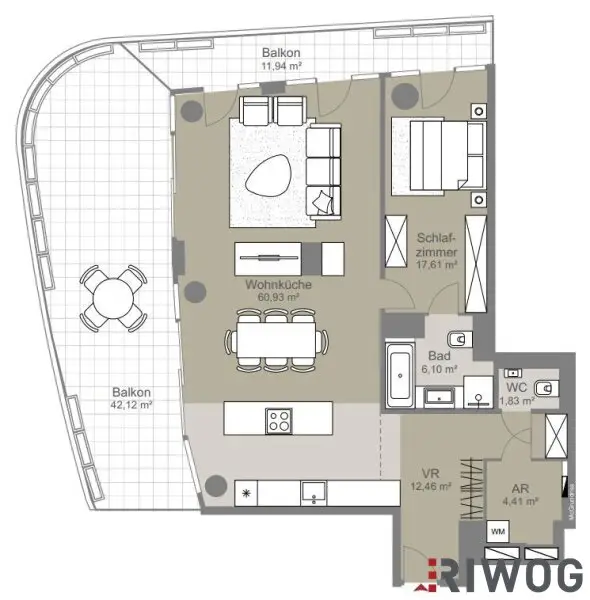 **DANUBEFLATS mit XXL Freifläche Richtung Innenstadt** 2 oder 3 Zimmer möglich