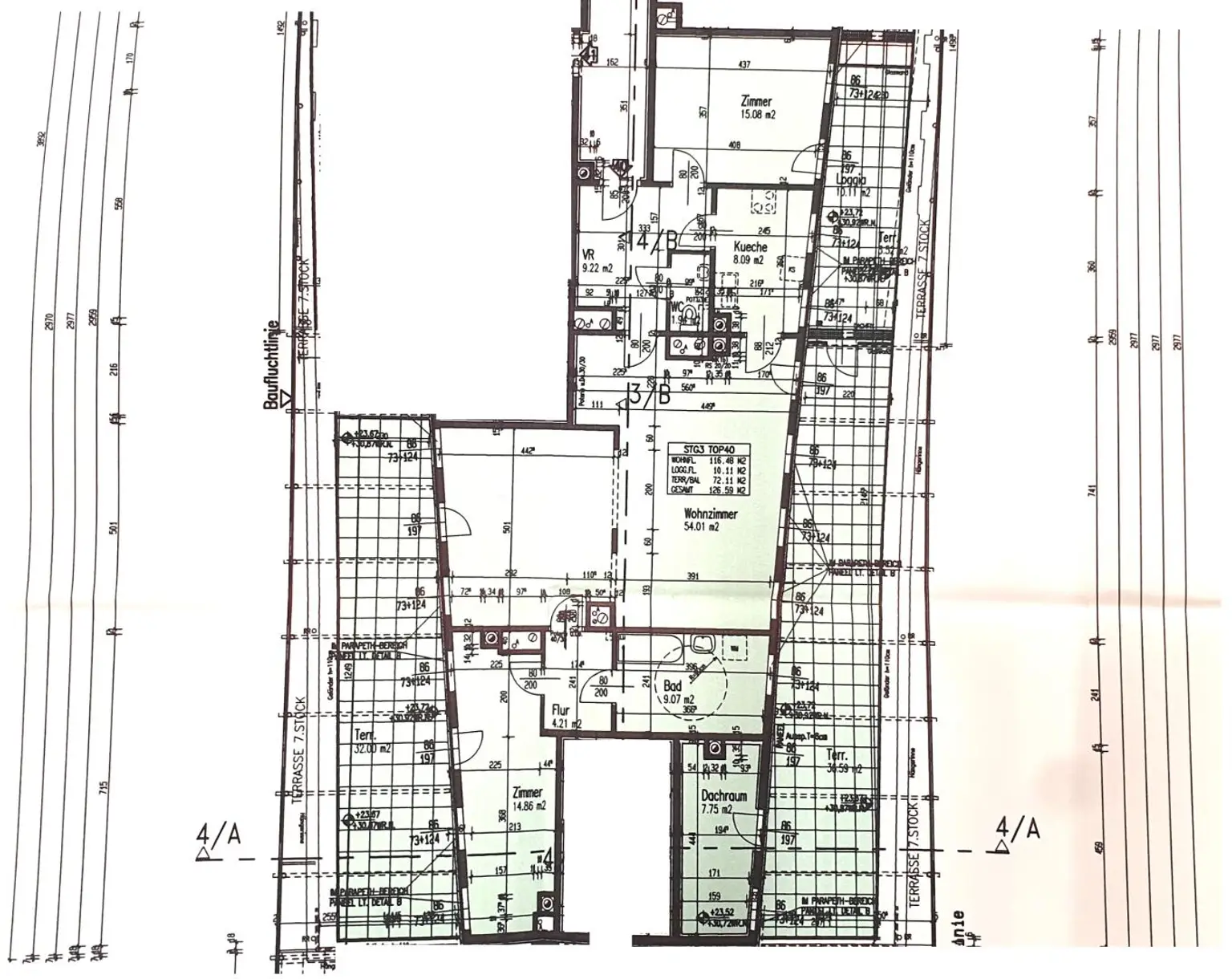 DG-Wohnung mit 2 Terrassen auf Wohnebene und phänomenalem Fernblick über Wien