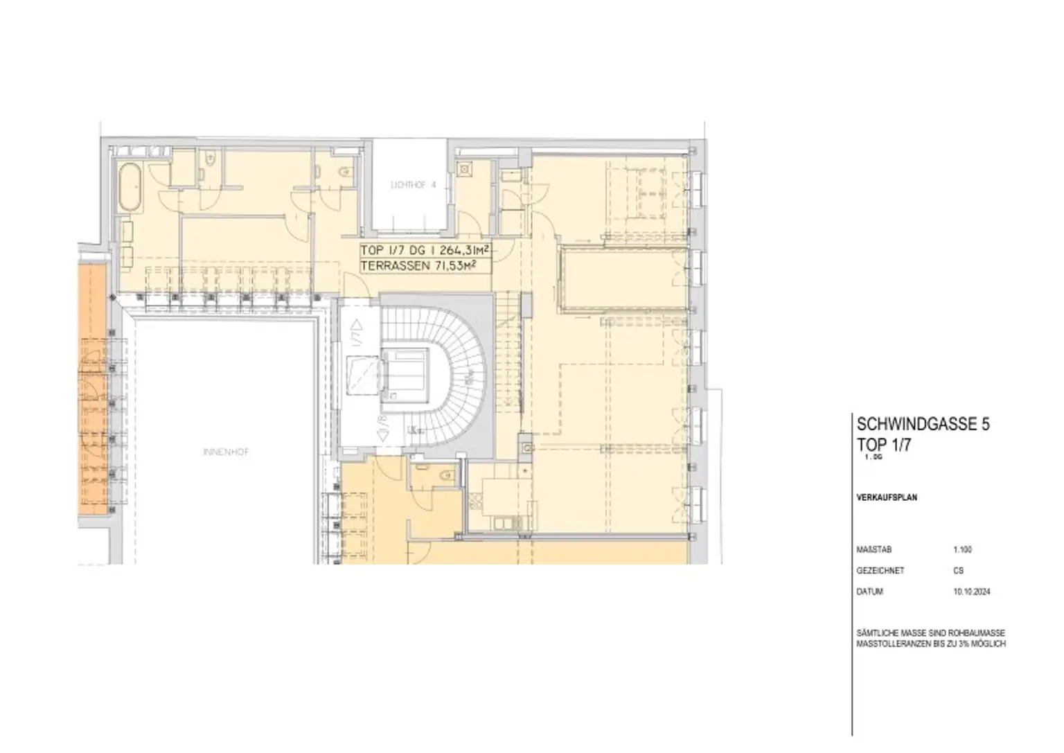 Exklusive Dachgeschoss-Maisonette mit Blick über Wien nahe dem Schwarzenbergplatz
