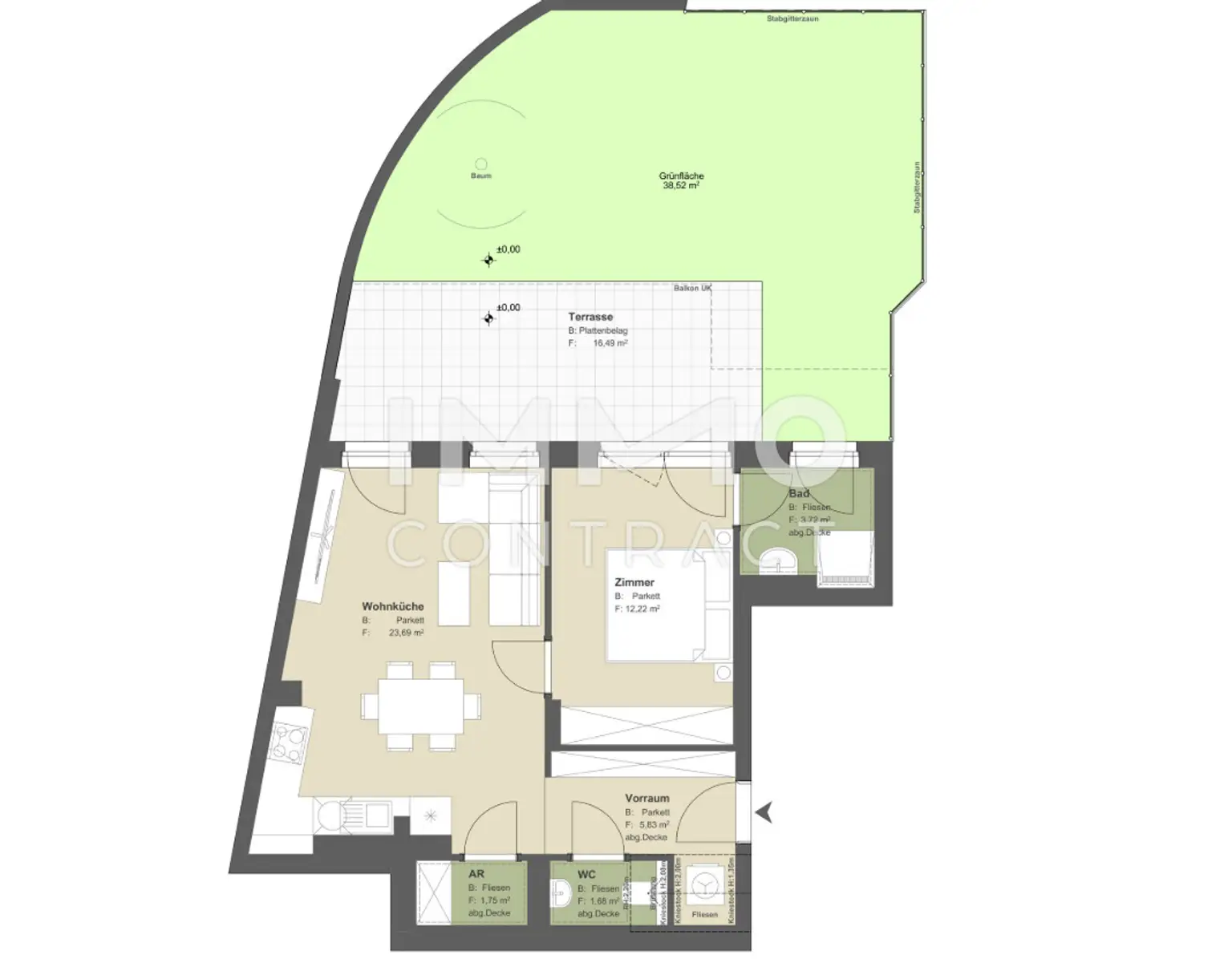 Gartenwohnung Brienne Top 1