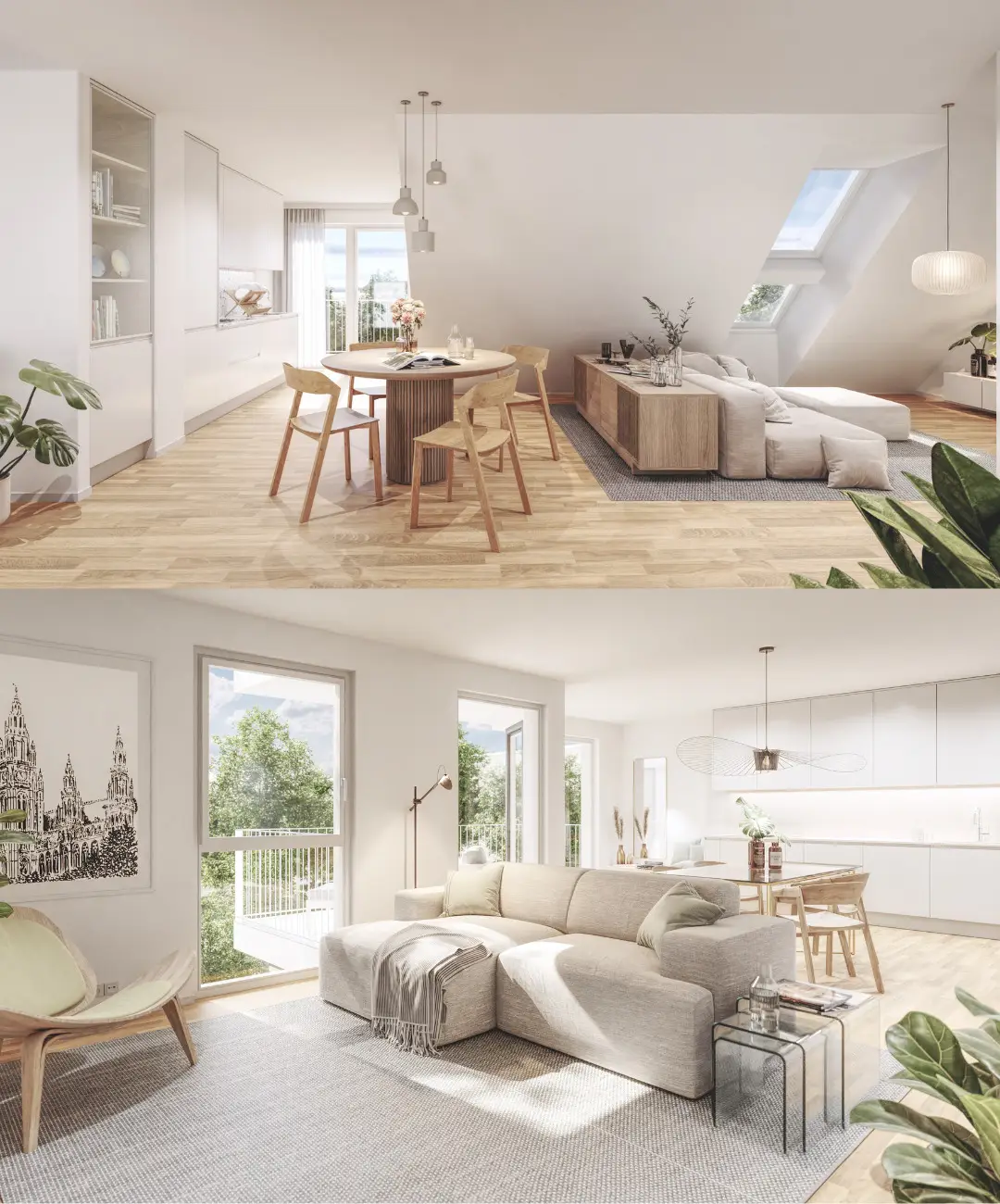 Erstbezug mit zwei Balkonen / großzügige 3-Zimmer-Wohnung