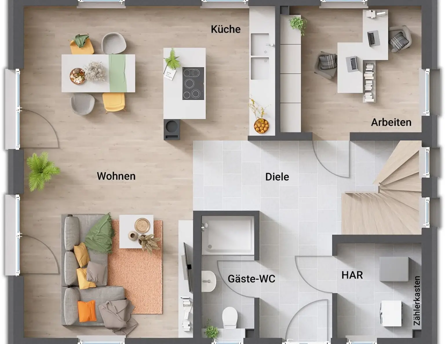 Stadtvilla Exklusiv 137 in Massivbauweise mit Fixpreisgarantie in Hall zu kaufen (2 Grundstücke vorhanden)