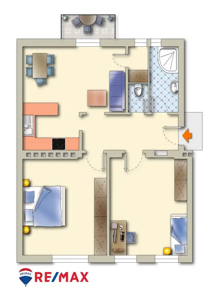 Schöne 3-Zimmer-Wohnung mit Balkon in zentraler Lage