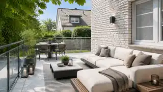 Terrasse mit Möblierungsvorschlag
