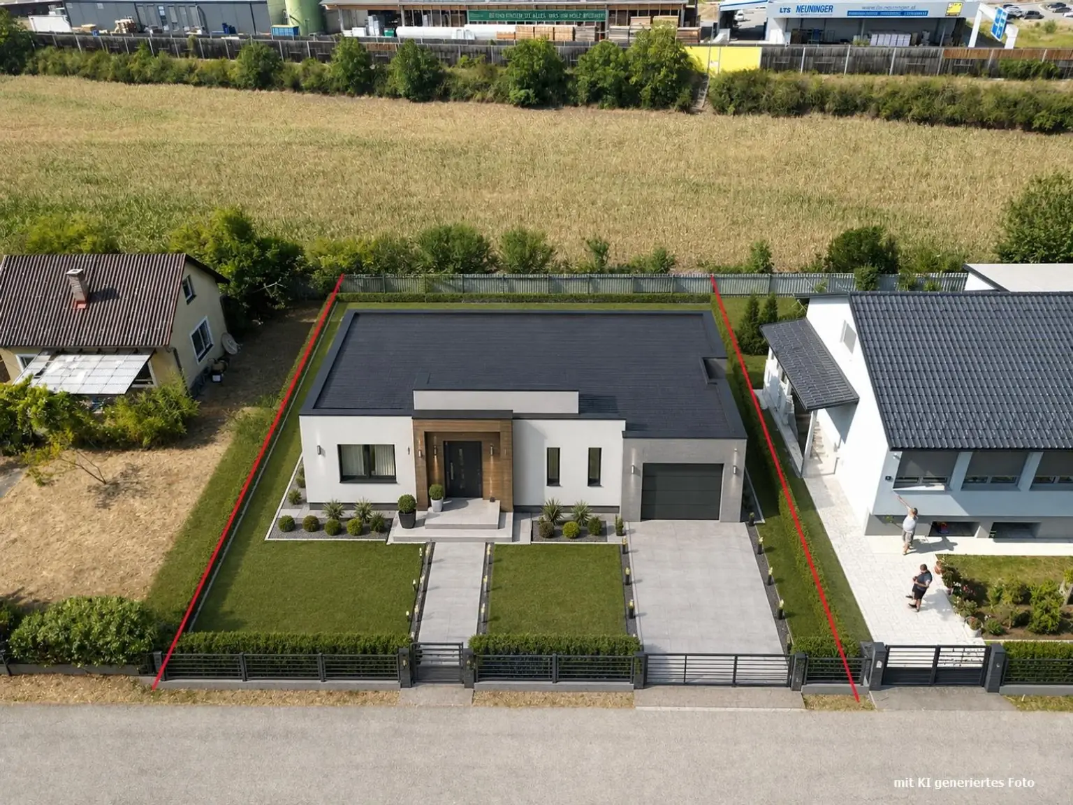 06mögliches Haus Vorderansicht-KI generiertes Foto