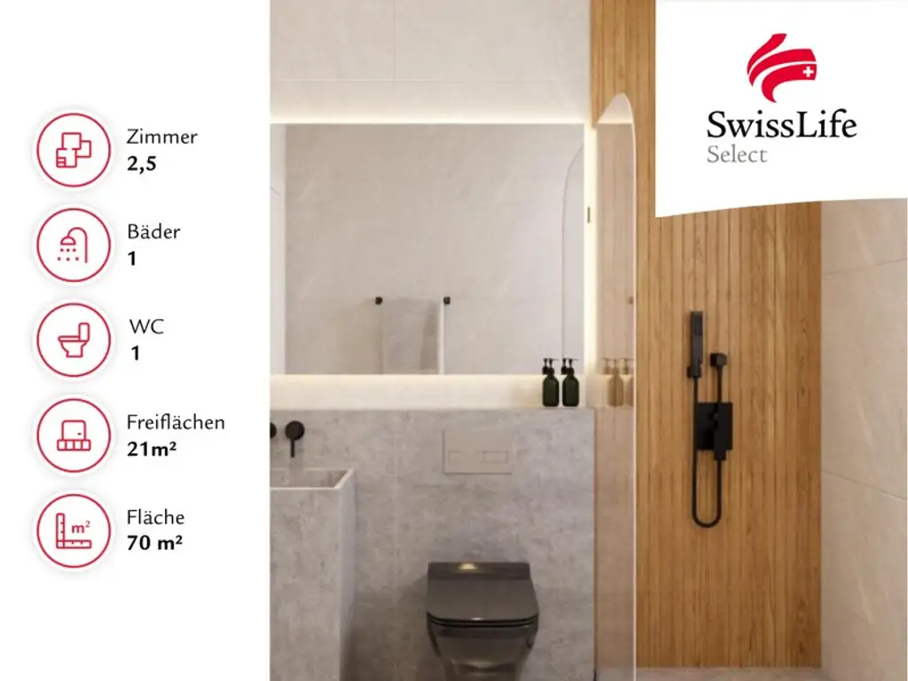 2-3 Zimmer mit Pool und Weitblick in die City