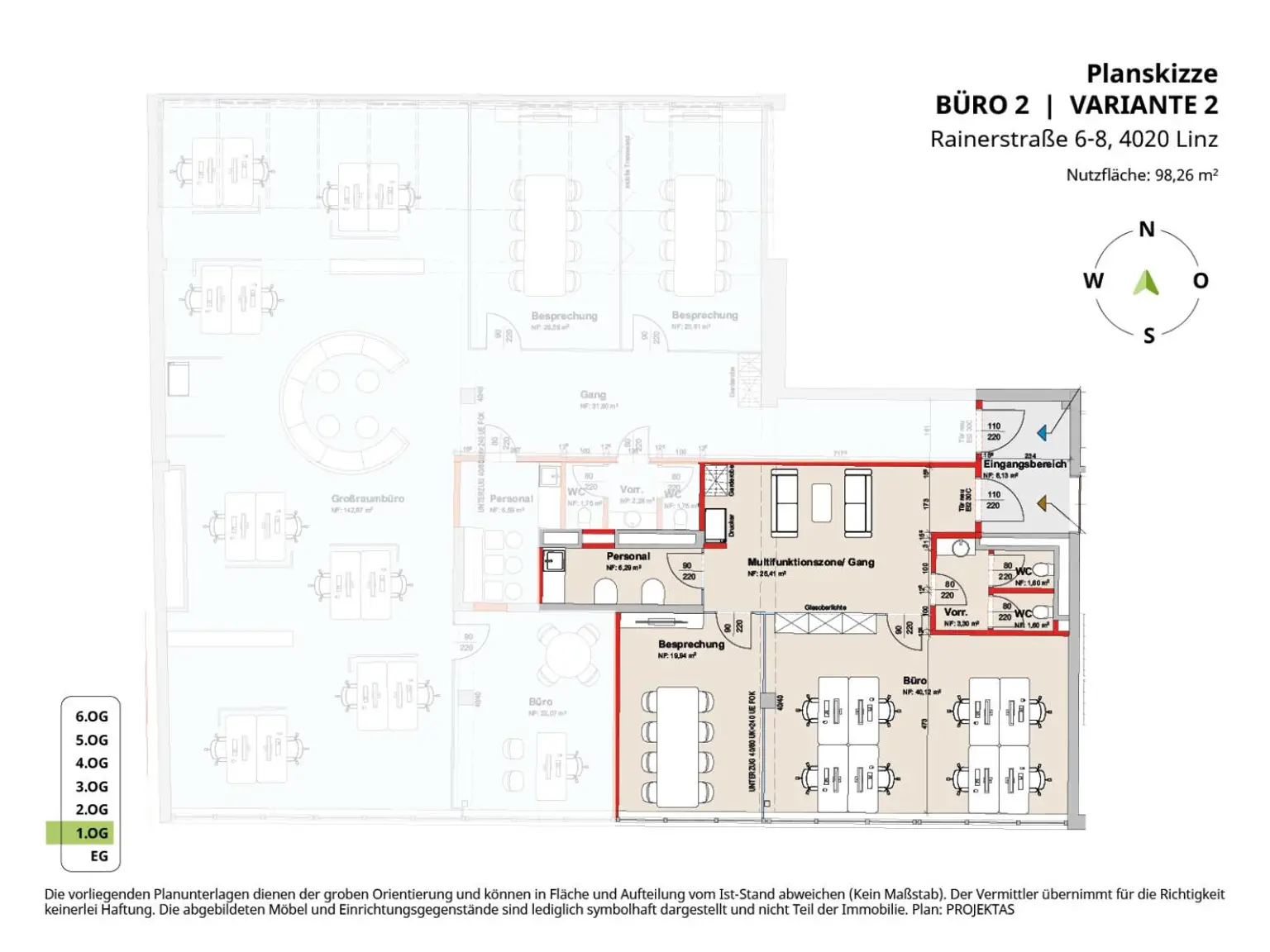 Planskizze Büro 2 - Variante 2