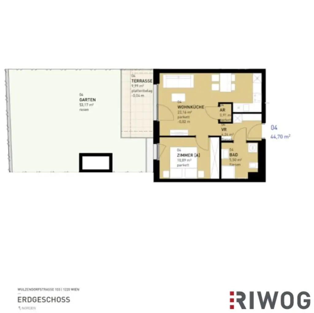 Neubauprojekt || 2-Zimmer Wohnung mit großem Eigengarten & Terrasse ||