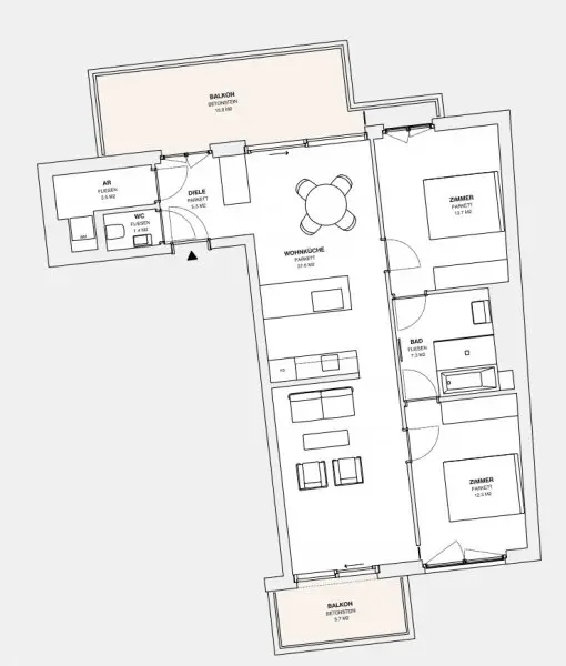 ++MOLLARD 50++ Sophisticated 3-room apartment in Vienna’s vibrant core (1/26)