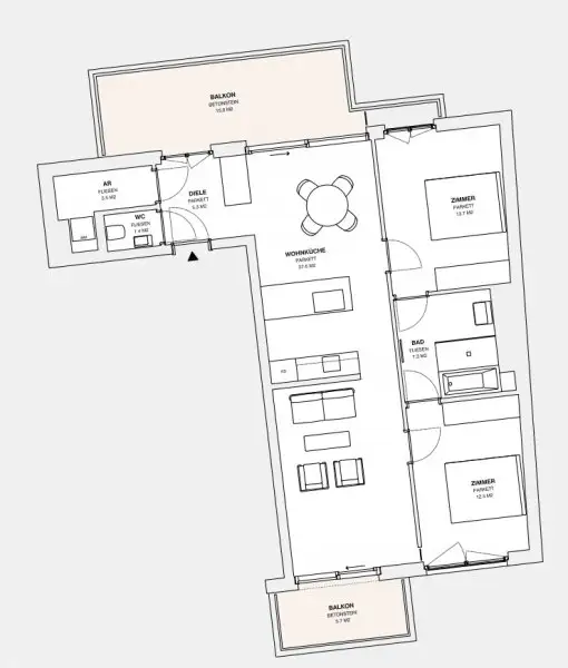 ++MOLLARD 50++ Sophisticated 3-room apartment in Vienna’s vibrant core (1/26)