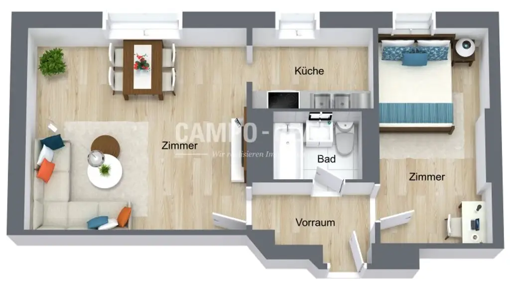 CAMPO-WOHNUNG: Sonniges Apartment in bester Lage