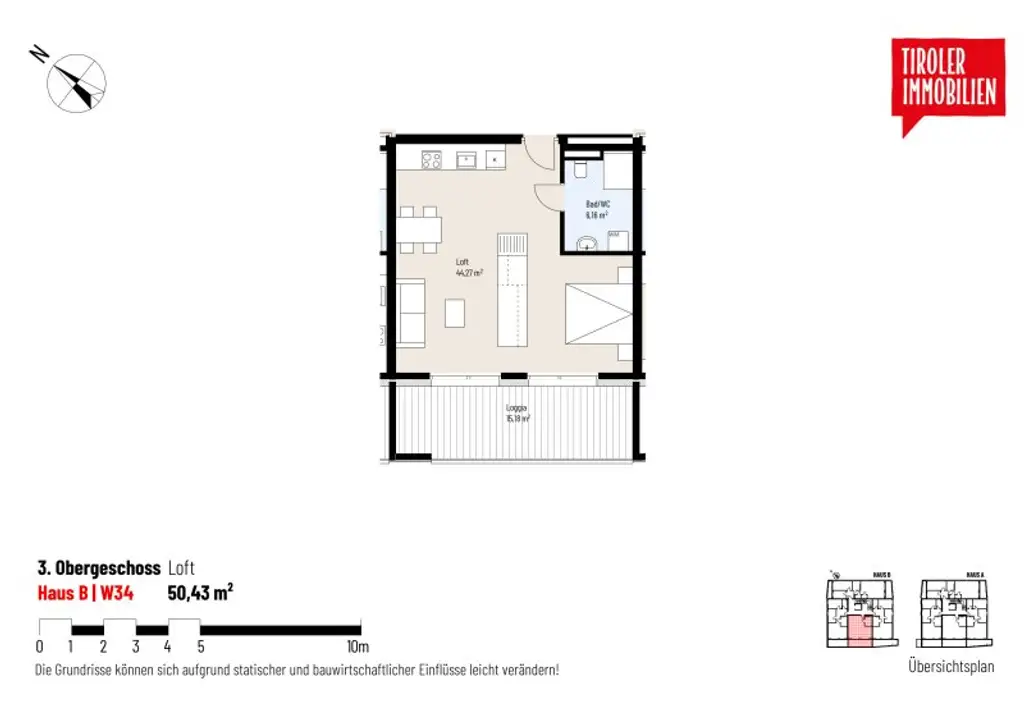 Loft im 3. OG, W34 provisionsfrei - Wörgl