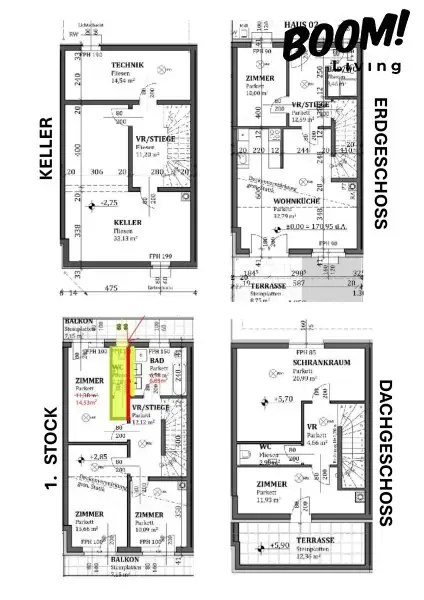 Modernes Reihenhaus in Himberg – Neubau mit Garten, Terrassen und perfekter Verkehrsanbindung ! ! !