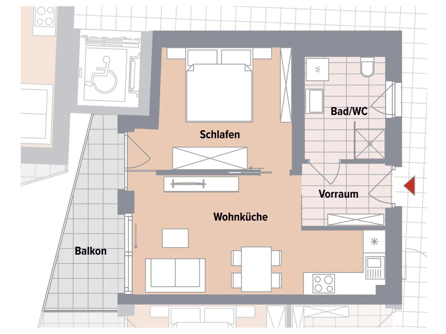 BAUBEGINN ERFOLGT! Neubauprojekt in Ruhelage in Gösting! Ca. 42m² 2-Zimmerwohnung mit Westbalkon!