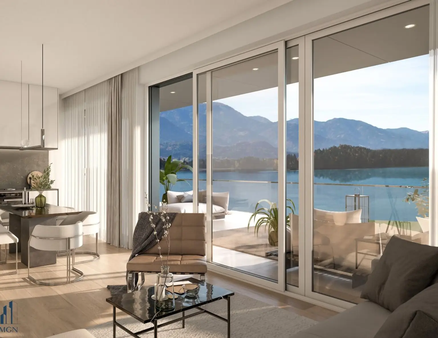 Exklusives Penthouse mit himmlischem See- und Bergpanorama