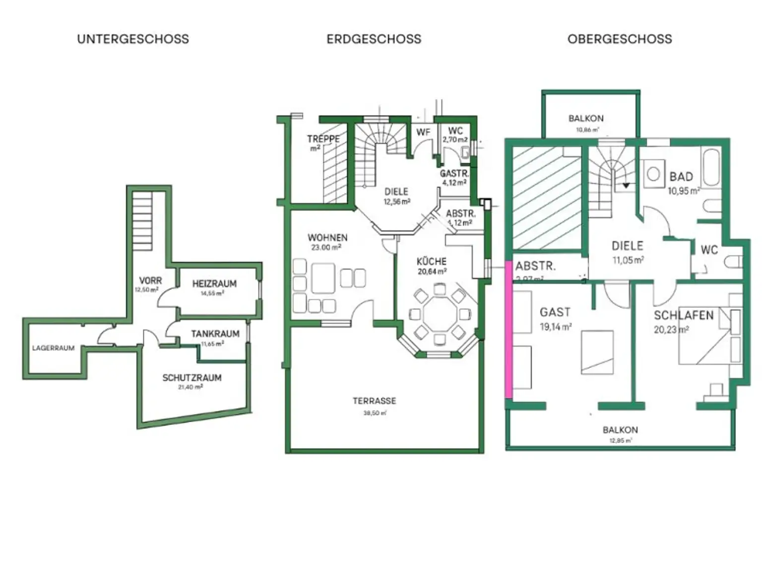 Exklusive Haushälfte mit See- und Bergblick || 4 Zimmer, Balkon, Terrasse || Toplage Oberdorf ||