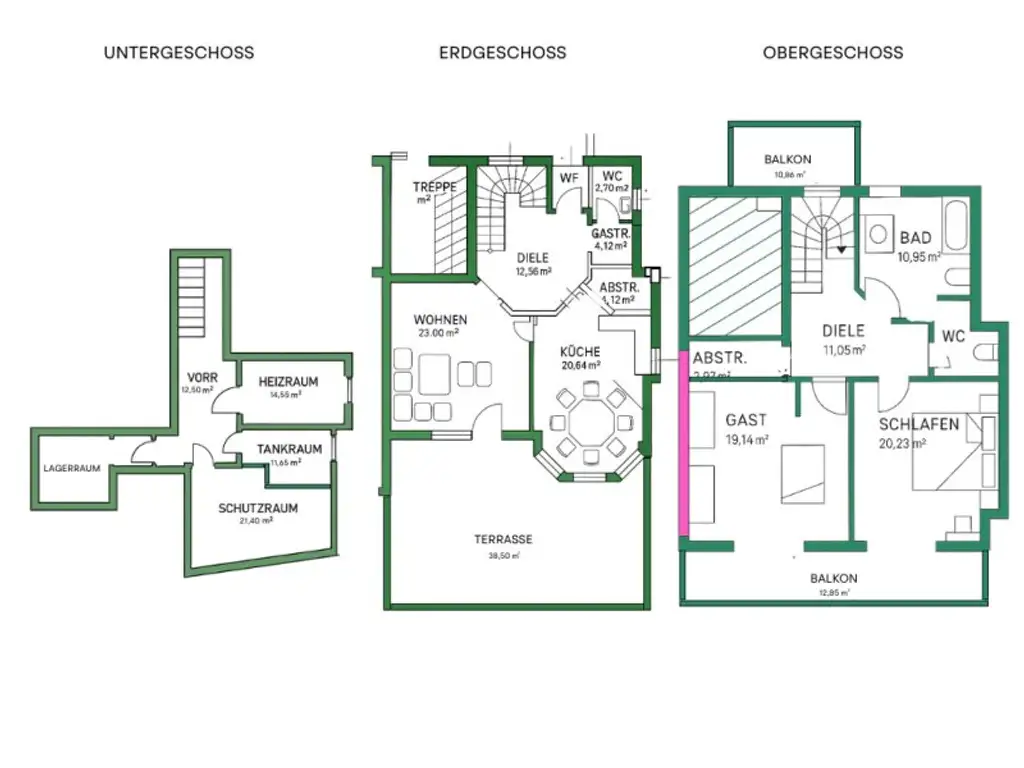 Exklusive Haushälfte mit See- und Bergblick || 4 Zimmer, Balkon, Terrasse || Toplage Oberdorf ||
