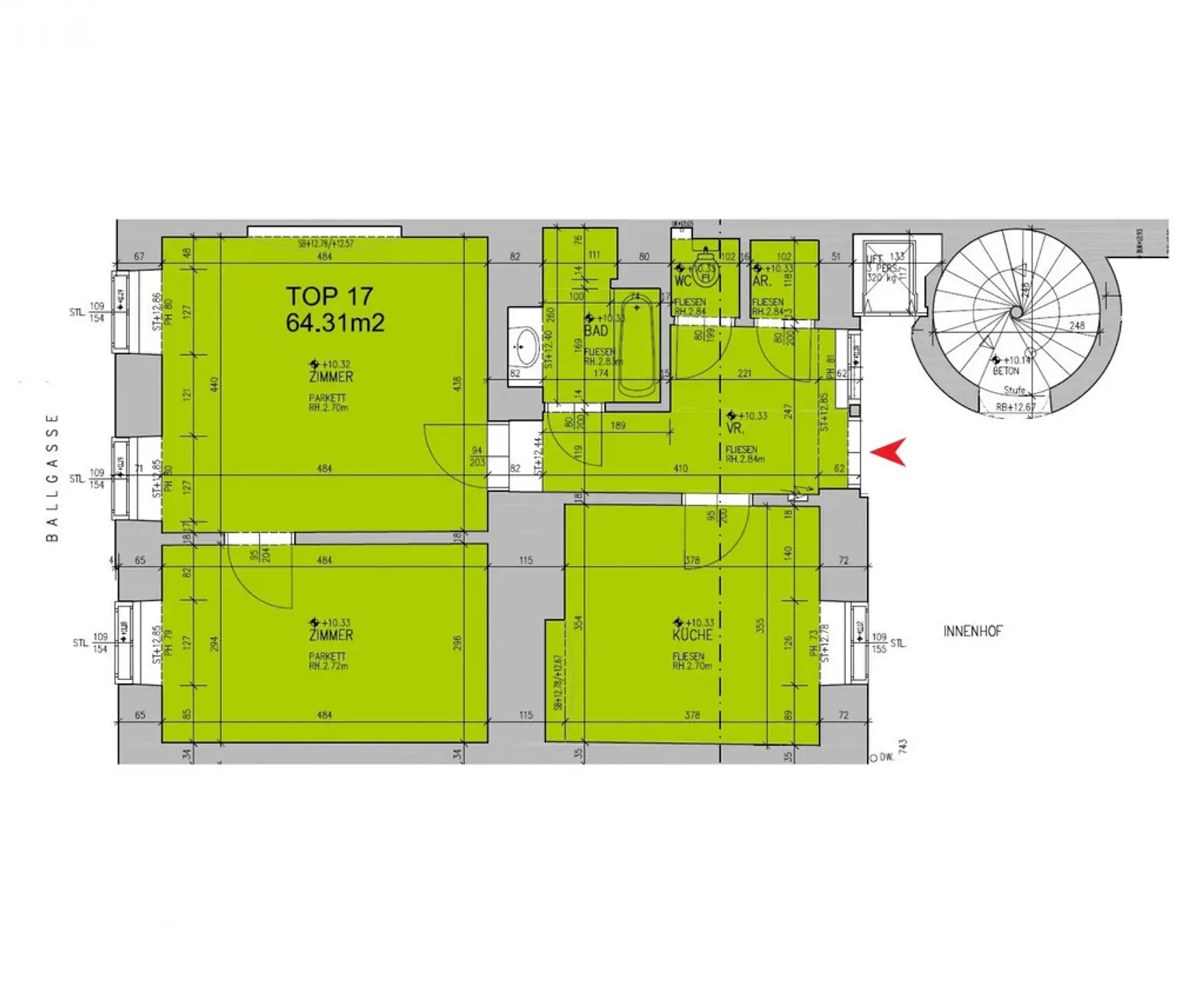TOP-CITY-LAGE | ENTZÜCKENDE 2 ZIMMER | BALLGASSE
