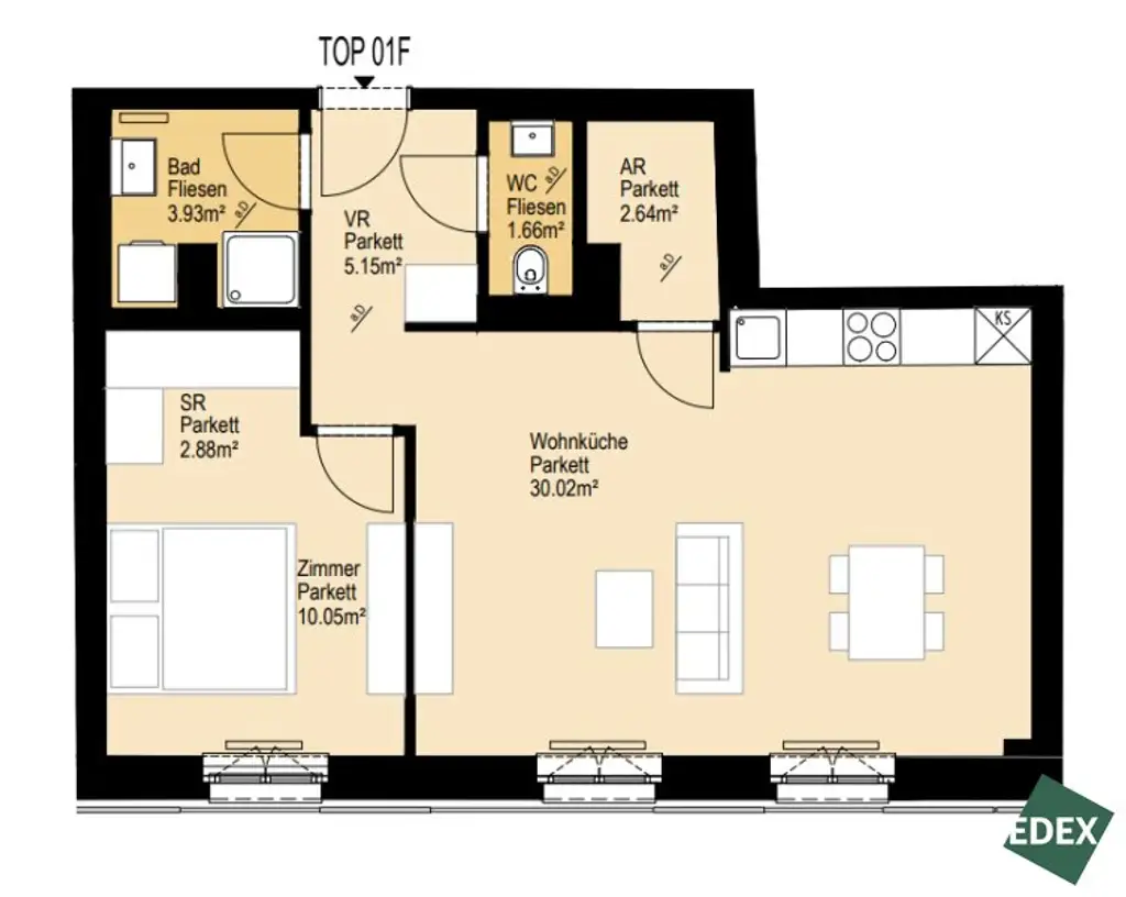 Erstbezug nach Sanierung: Schöne 2 Zimmer-Wohnung nahe Meidling Bahnhof