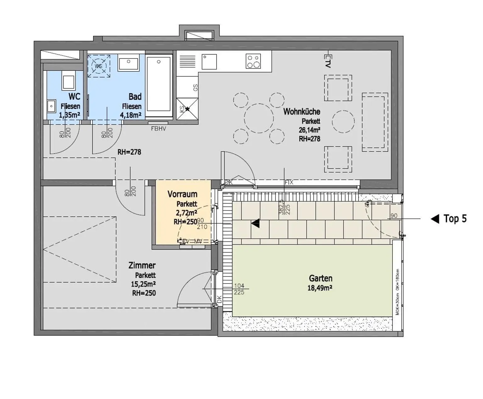 Schicke Neubauwohnung mit kl. Garten in idyllischer Ruhelage