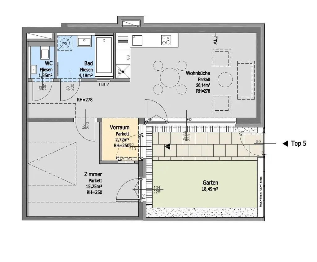 Schicke Neubauwohnung mit kl. Garten in idyllischer Ruhelage