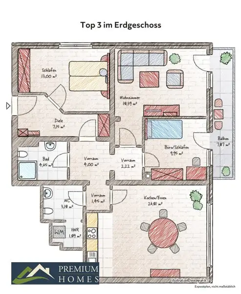 BREITENBACH am Inn - Mietwohnung im EG - Grundriss