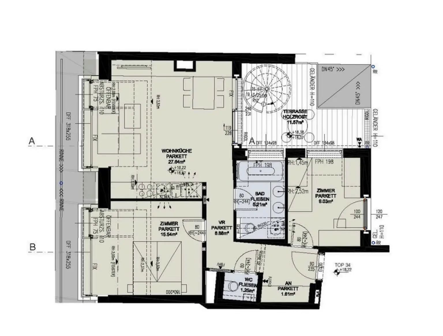 Erstbezug! 3-Zimmer-Dachgeschosswohnung mit traumhafter Wien-Aussicht