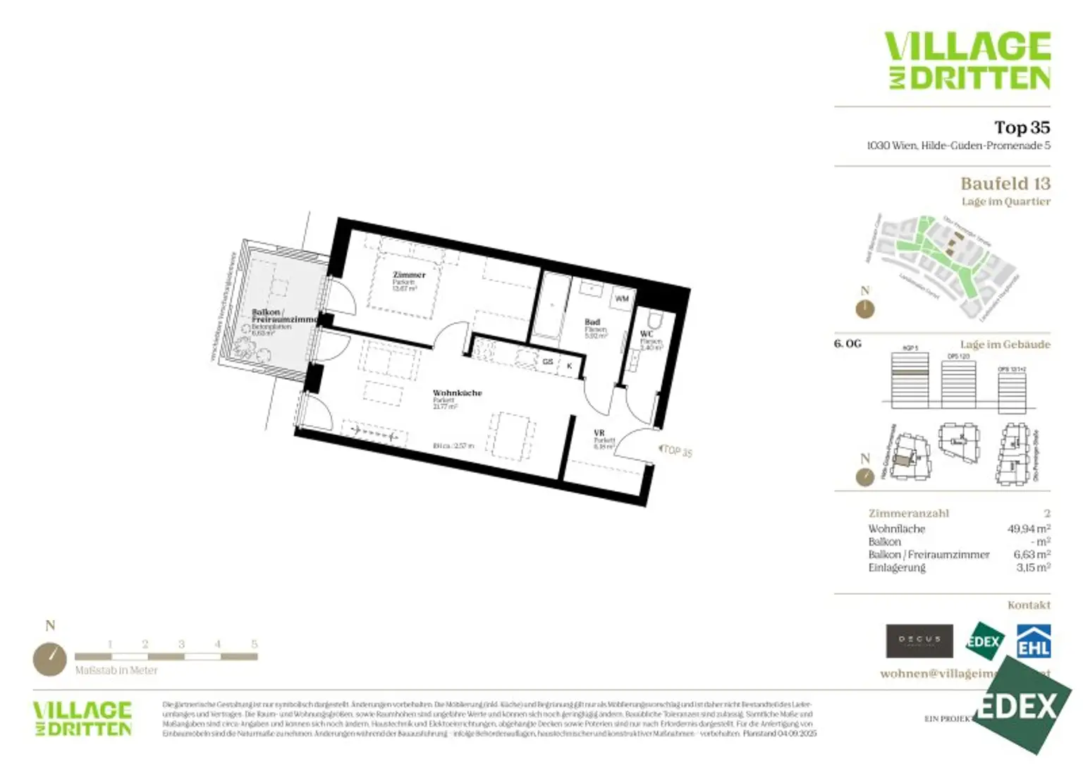 Perfekte Investmentchance: 2-Zimmer-Wohnung mit sonnigem Westbalkon | URBAN DAHEIM | BAUFELD 13