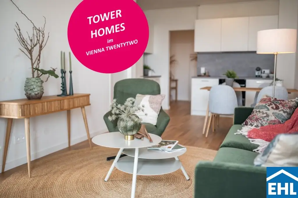Erstbezug I TOWER HOMES bei der U1 *Rooftop-Pool inklusive*