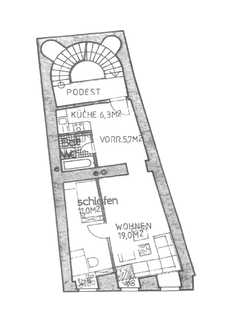 Optimal aufgeteilte Wohnung im Zentrum!