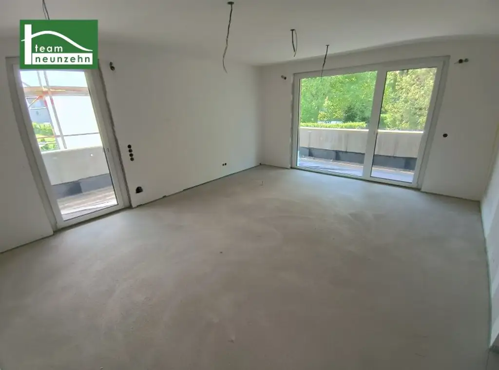 Sonne tanken am 31m2 großen privaten Balkon! Lichtdurchflutete 3-Zimmer-Erstbezugswohnung! FLORIANI – Quartier am Tullnerfeld