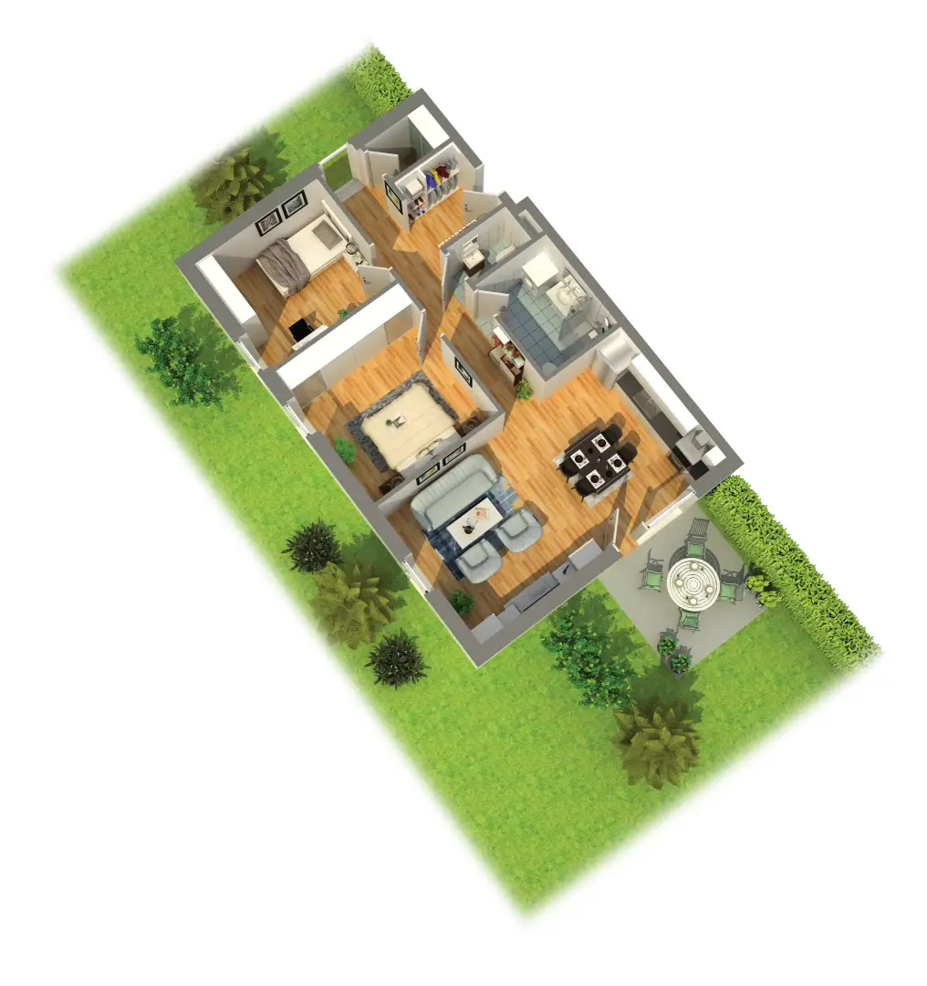 3D-Rendering Grundriss