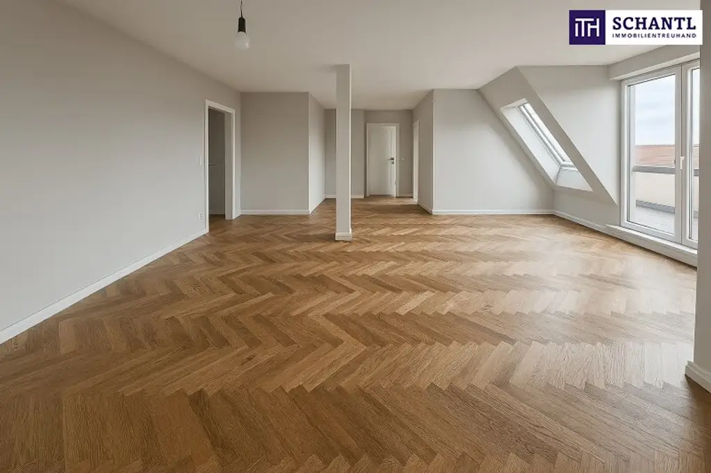 Exklusive 4-Zimmer-Dachgeschosswohnung in revitalisiertem Altbauhaus – Stilvolles Wohnen mit Dachterrasse, Fischgrätparkett, Klimaanlage & Luftwärmepumpe auf modernstem Stand
