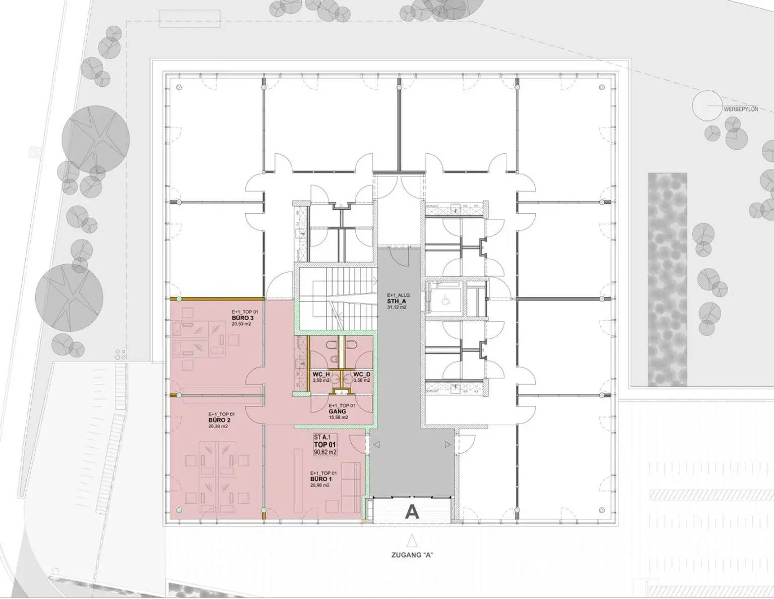 Moderne Büroflächen ab 90 m²