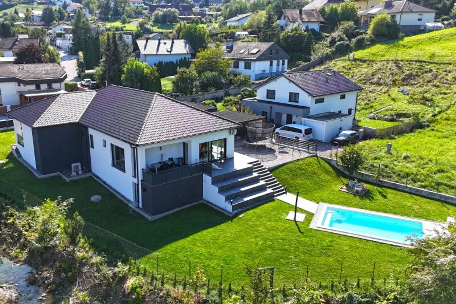 Perfekter Familienhit! Moderner Bungalow mit Pool in Wolfsgraben