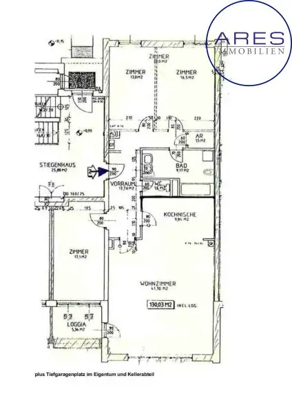 Zentrale Eigentumswohnung mit Loggia, WG-geeignet
