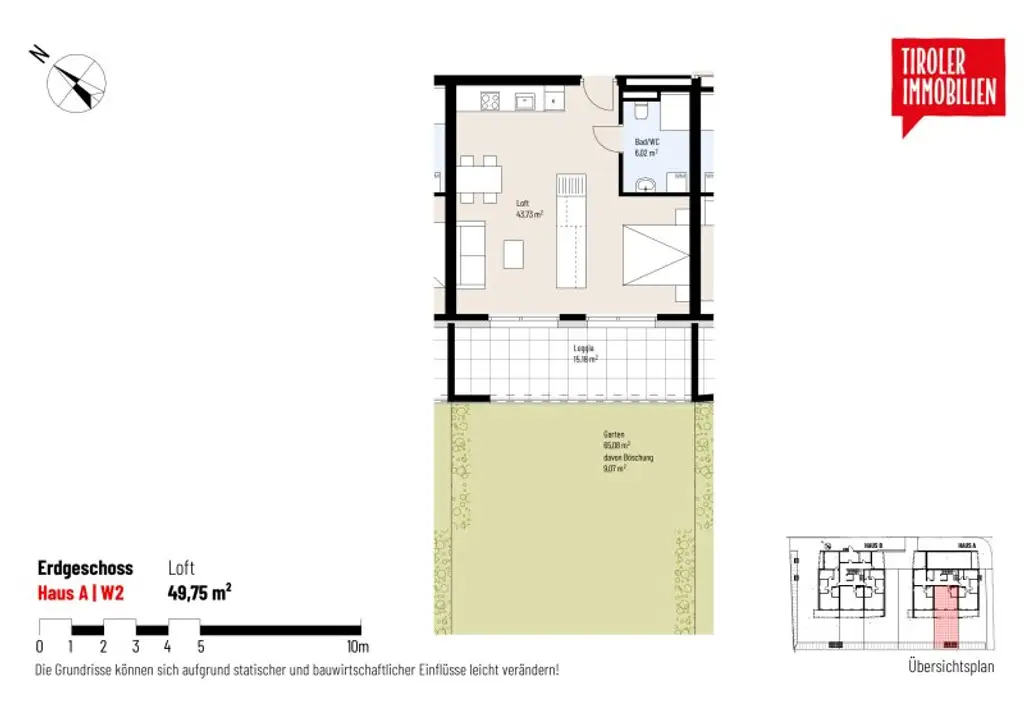 Loft mit Garten, W2 provisionsfrei - Wörgl