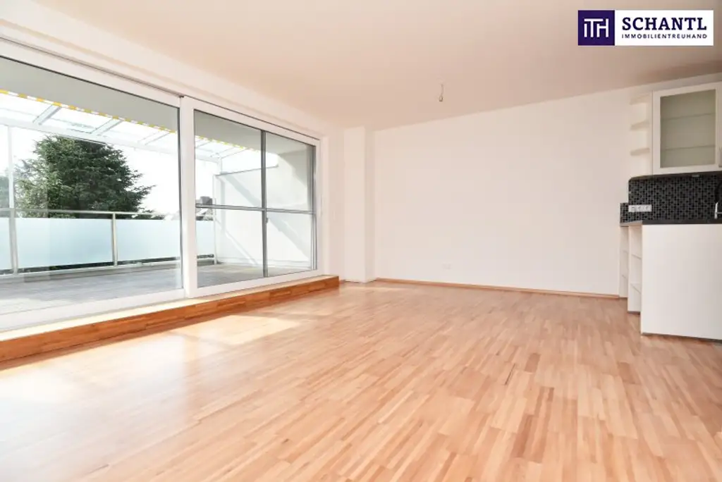 Traumhafte, lichtdurchflutete 3-Zimmer-Wohnung mit gigantischer Terrasse und Blick ins Grüne!