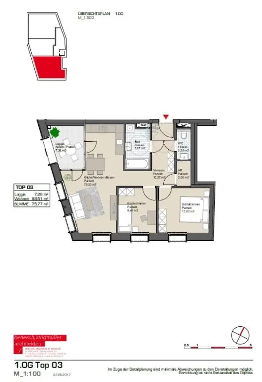 3-Zimmer-Wohnung mit Loggia – zentrale Lage