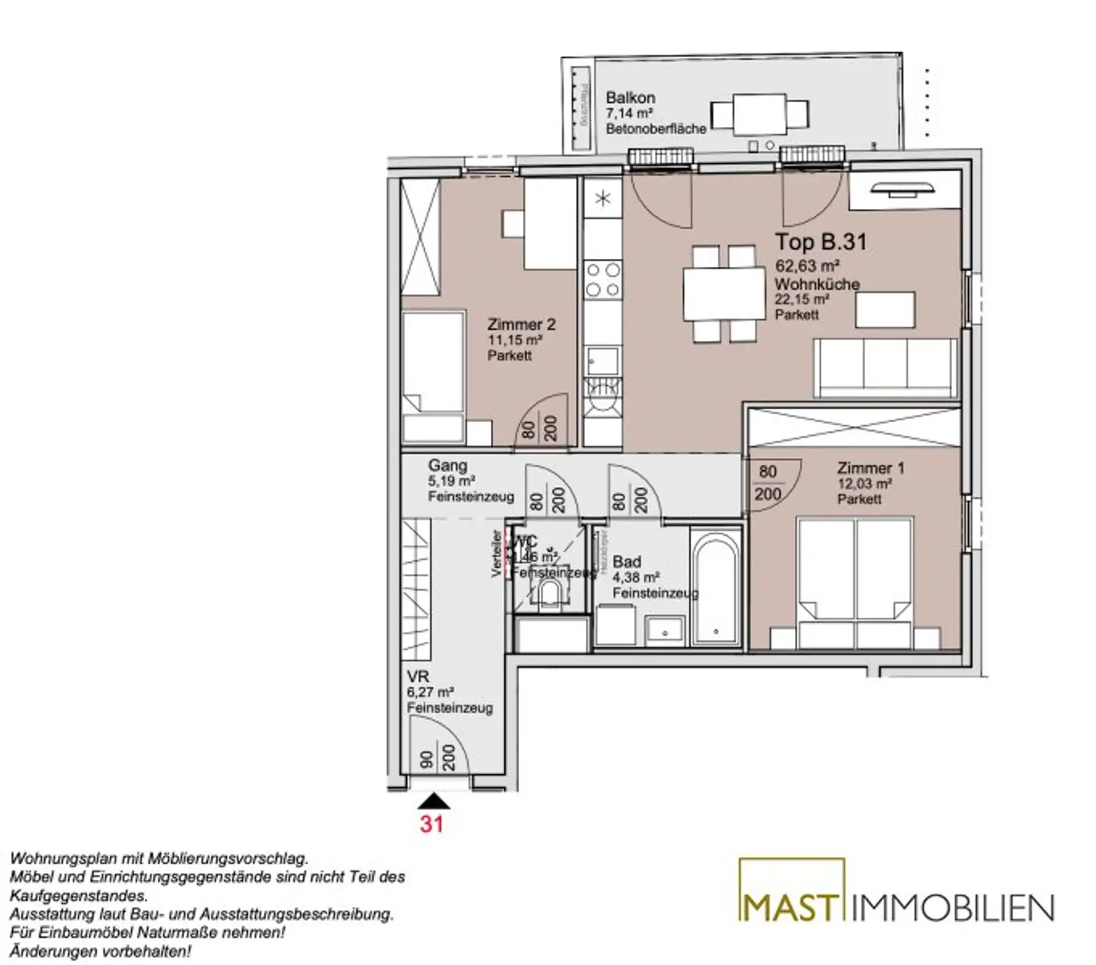 *Ende 2026* Provisionsfreie 3-Zimmer Wohnung im 4. Stock!