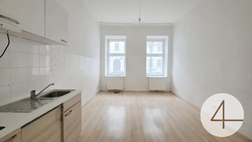 Starterwohnung im Erdgeschoß Gründerzeithaus