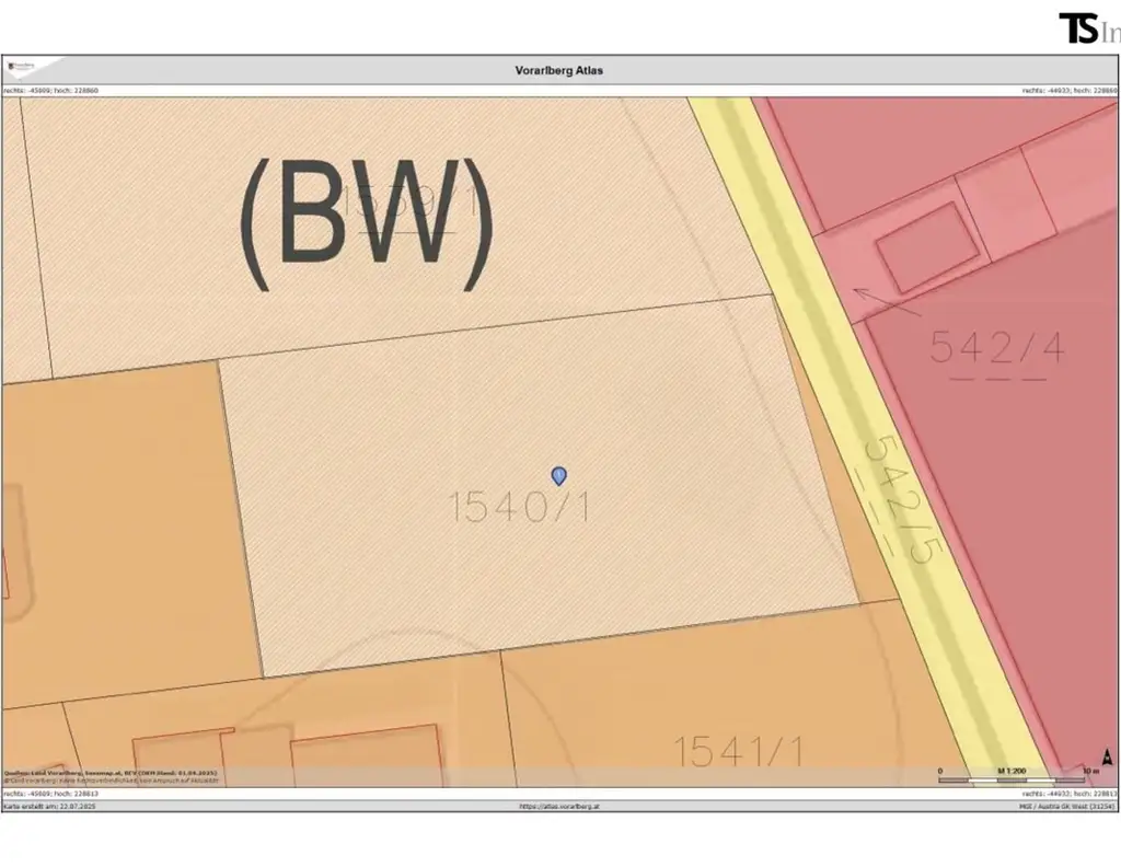 Bludesch: Baugrundstück in Top-Lage - ca. 400 m² bzw. 500 m² (Gesamtgrundfläche 900 m²)