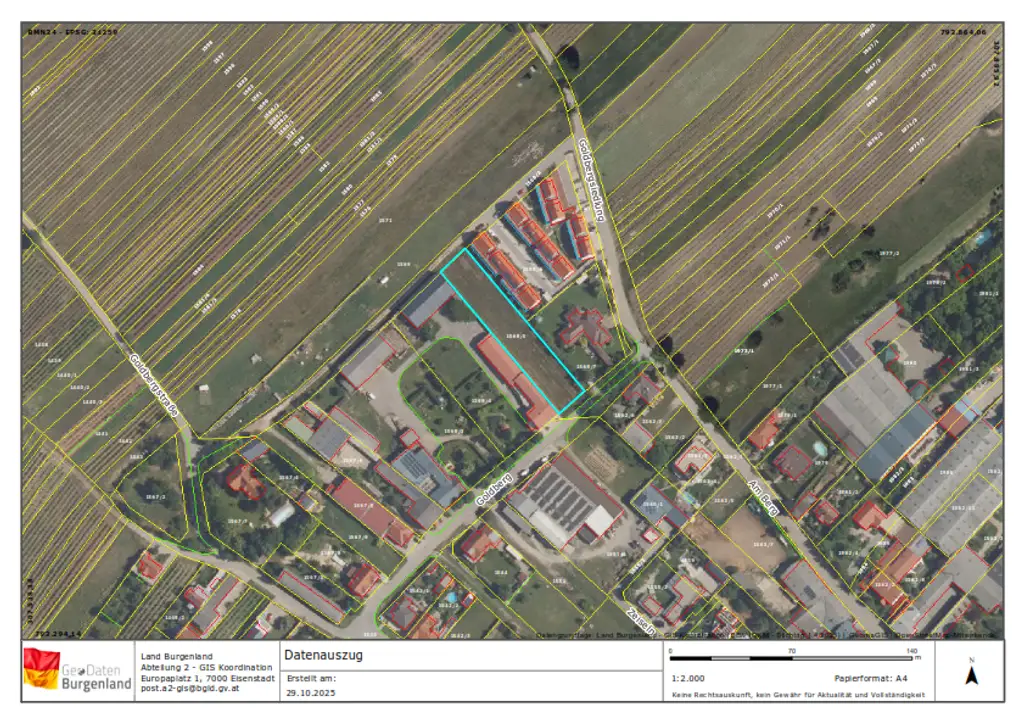 Aufgeschlossenes Grundstück in bester Lage am Ortsrand von Gols!