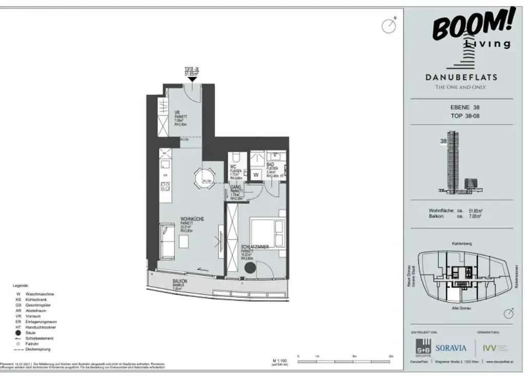 Danubeflats – Österreichs höchstes Wohnhochhaus mit atemberaubendem Ausblick, exklusivem Spa und urbanem Luxus direkt an der Neuen Donau
