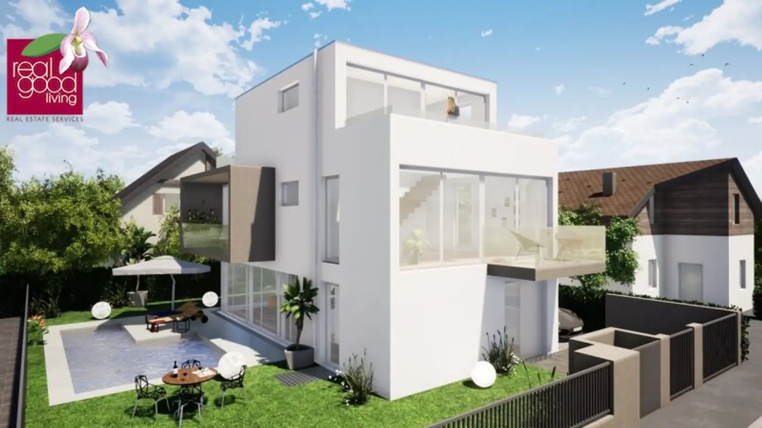 PROVISIONSFREI – Villa mit Pool, voll unterkellert – mit Top-Ausstattung