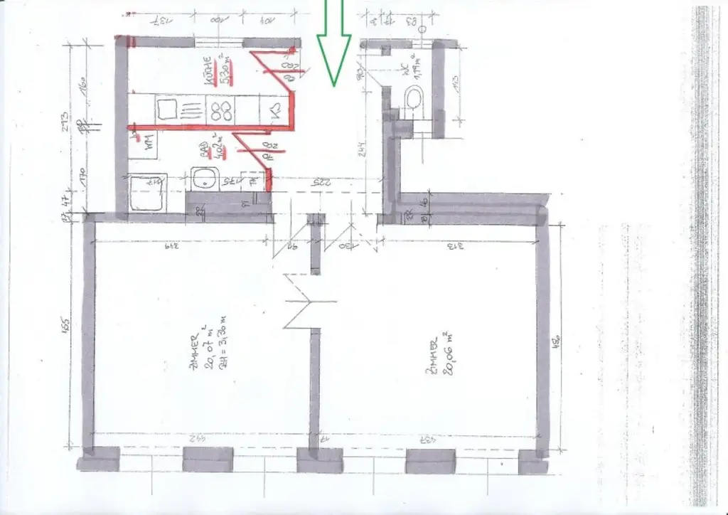 Generalsanierte 2-Zimmer-Wohnung – ideal auch als 2er WG, eigene Küchenauswahl!