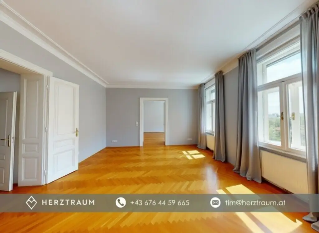 Stilvolle Erkerwohnung mit Fernsicht – 124 m² Altbau im 19. Bezirk – PROVISIONSFREI