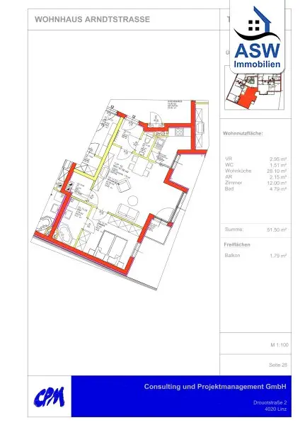 Schöne 2-Zimmerwohnung mit Balkon unweit der U4 (befristet vermietet)