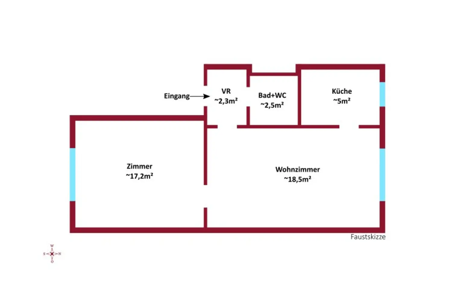 Gestalten Sie Ihr neues Zuhause - 2 Zimmer Wohnung in Toplage mit Gartennutzung -  absolute Ruhelage