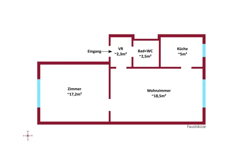 Gestalten Sie Ihr neues Zuhause - 2 Zimmer Wohnung in Toplage mit Gartennutzung -  absolute Ruhelage